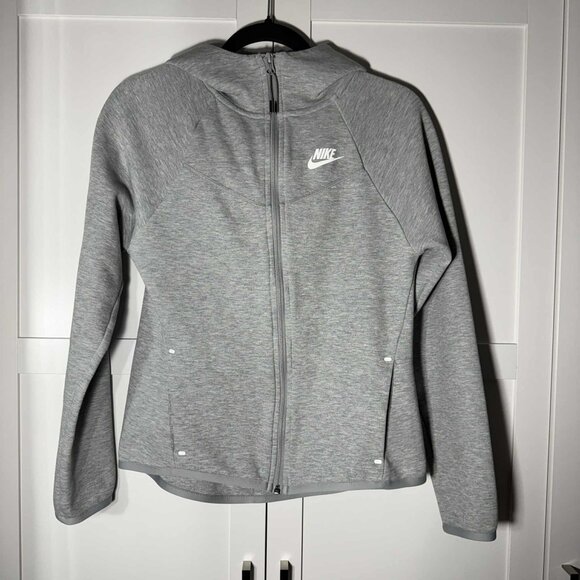 Nike Sweater Women Zipper Gray pockets Hoodie XS - Picture 1 of 9